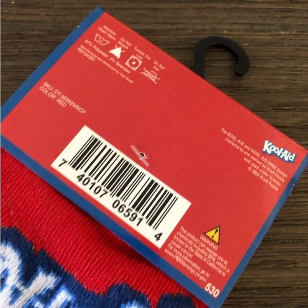 Kool-Aid men’s crew socks size 6-12